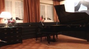1235th Liszt Evening, Wojciech Waleczek - piano, Juliusz Adamowski - commentary <br> - Parlour of Four Muses in Oborniki Slaskie, 9th Dec 2016,  Photo by Jolanta Nitka.